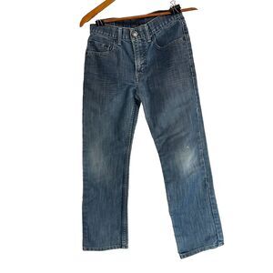 Levi’s 514 Boy Jeans Slim Straight Leg Youth Denim Blue Dark Size 14 Reg 27x27